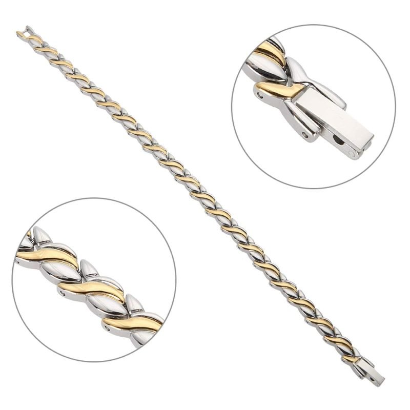 Pulsera De Magnetoterapia  Dos Oros Estilo Tulipán - Imagen 6