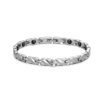 Fina Pulsera De Magnetoterapia Colección Silver Plated