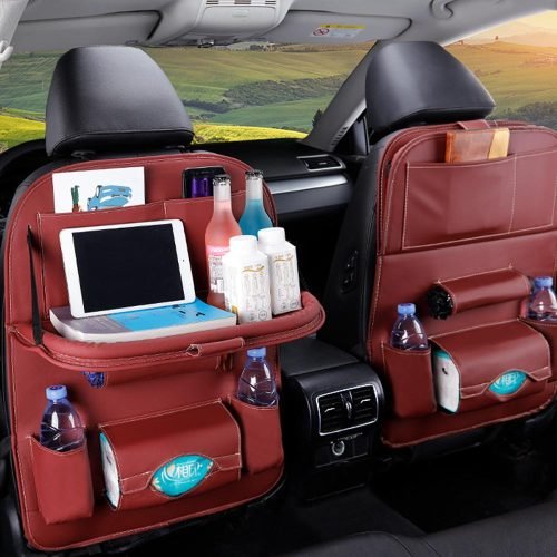 Organizador Para Vehiculo Estilo Italiano Color Vino Tinto (2 pack)