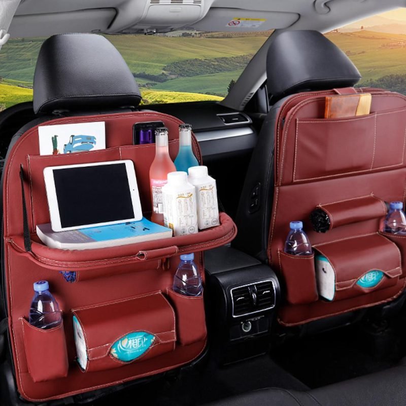 Organizador Para Vehiculo Estilo Italiano Color Vino Tinto (2 pack)